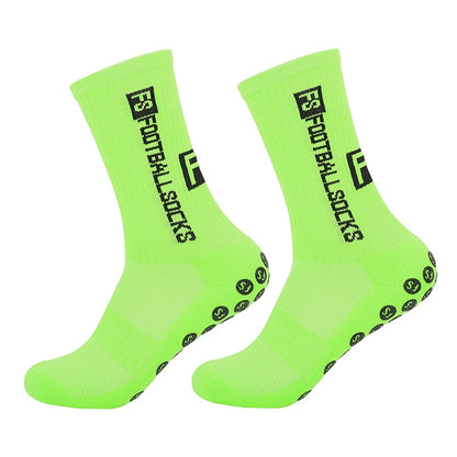 Anti Slip Football Socks - Mid Calf Non Slip Soccer Socks for Men Women | Grip - ZOOMNSTORE