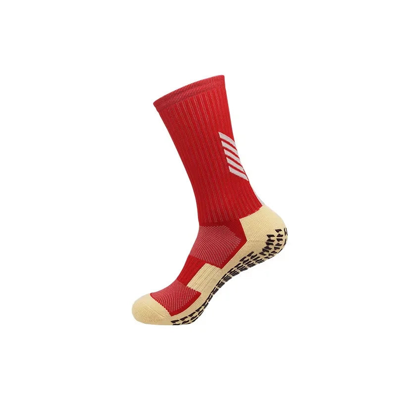 Anti Slip Football Socks - Professional Soccer Grip Medium Tube Cotton Socks For Men & Children - ZOOMNSTORE