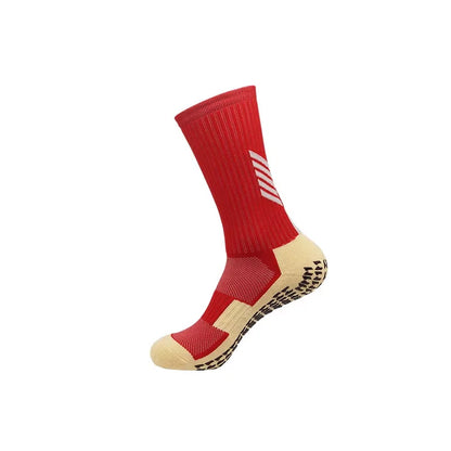 Anti Slip Football Socks - Professional Soccer Grip Medium Tube Cotton Socks For Men & Children - ZOOMNSTORE
