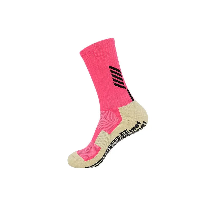 Anti Slip Football Socks - Professional Soccer Grip Medium Tube Cotton Socks For Men & Children - ZOOMNSTORE