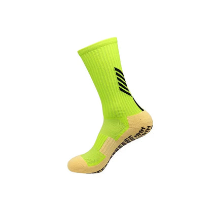 Anti Slip Football Socks - Professional Soccer Grip Medium Tube Cotton Socks For Men & Children - ZOOMNSTORE