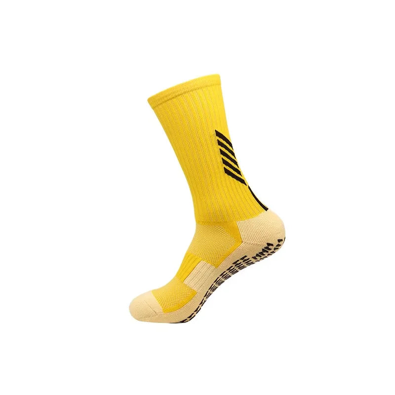 Anti Slip Football Socks - Professional Soccer Grip Medium Tube Cotton Socks For Men & Children - ZOOMNSTORE