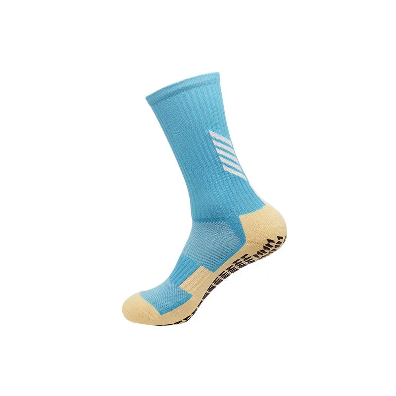 Anti Slip Football Socks - Professional Soccer Grip Medium Tube Cotton Socks For Men & Children - ZOOMNSTORE