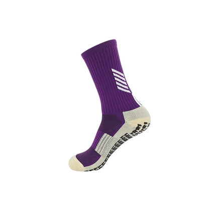 Anti Slip Football Socks - Professional Soccer Grip Medium Tube Cotton Socks For Men & Children - ZOOMNSTORE