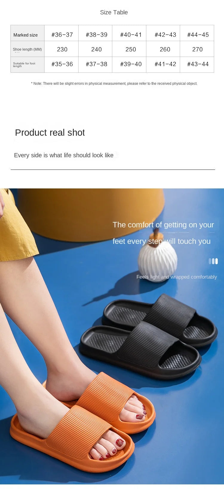 Comfortable Anti-Slip EVA Sandals - Thick Sole Home Slippers  Bathroom Flip-Flops - ZOOMNSTORE