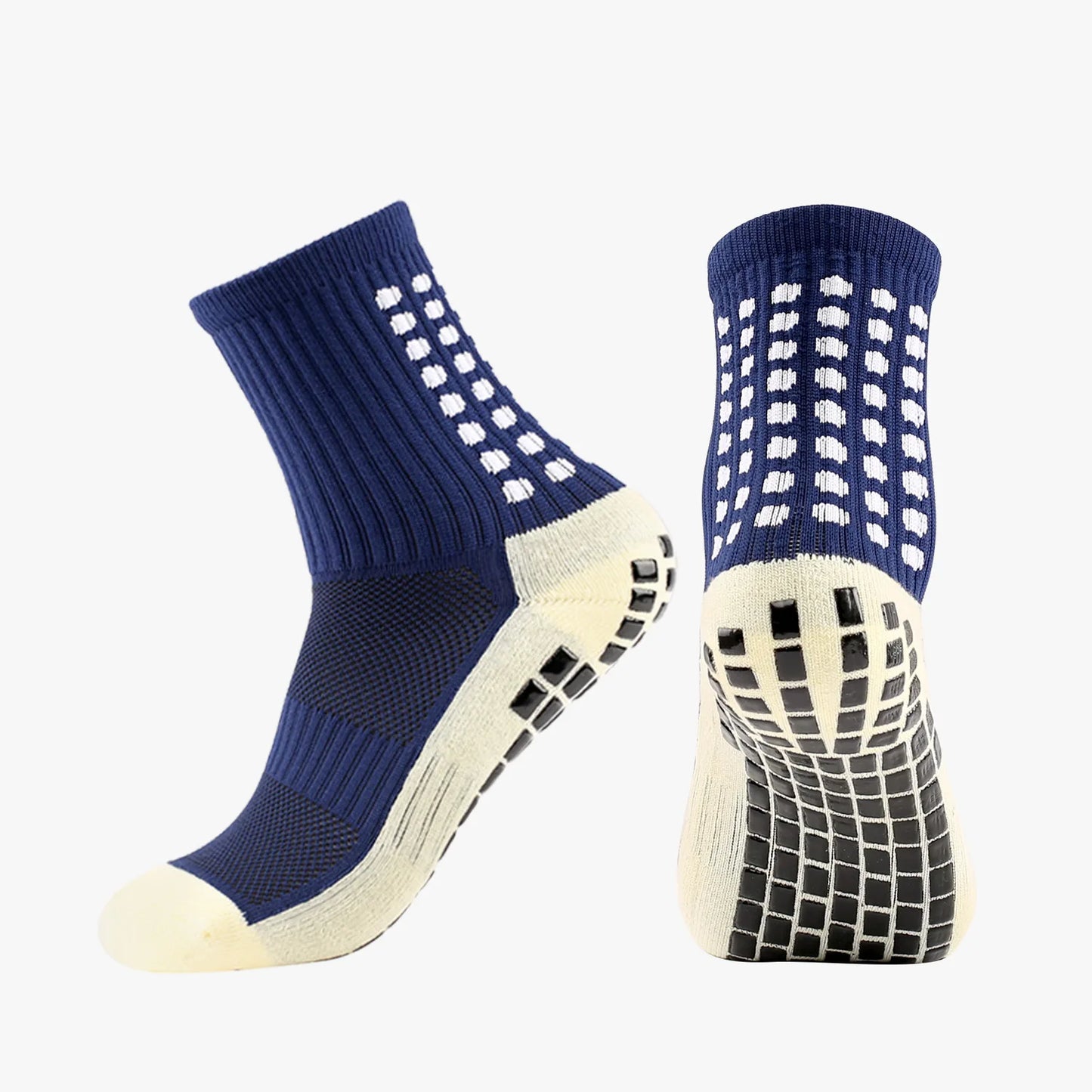 Anti Slip Soccer Socks - Breathable Outdoor Sport Grip Cotton Spandex Crew Socks - ZOOMNSTORE