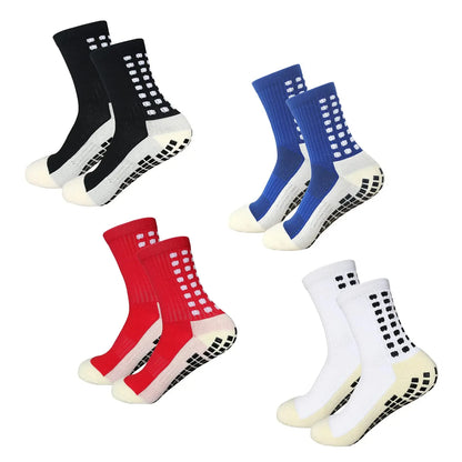 Anti Slip Soccer Socks - Breathable Outdoor Sport Grip Cotton Spandex Crew Socks - ZOOMNSTORE