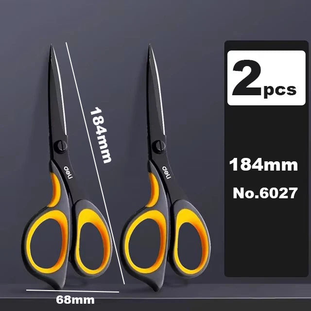 Deli 175mm Anti Stick Scissors Stationery Office Student DIY Hand Craft School Home Artistic paper Cutter Cutting Knife Tool - ZOOMNSTORE