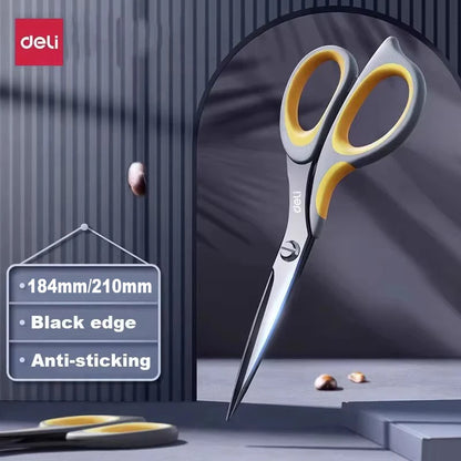 Deli 175mm Anti Stick Scissors Stationery Office Student DIY Hand Craft School Home Artistic paper Cutter Cutting Knife Tool - ZOOMNSTORE