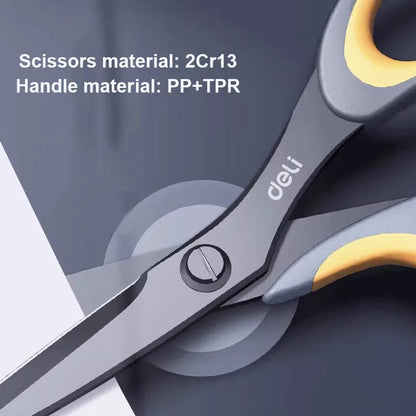 Deli 175mm Anti Stick Scissors Stationery Office Student DIY Hand Craft School Home Artistic paper Cutter Cutting Knife Tool - ZOOMNSTORE