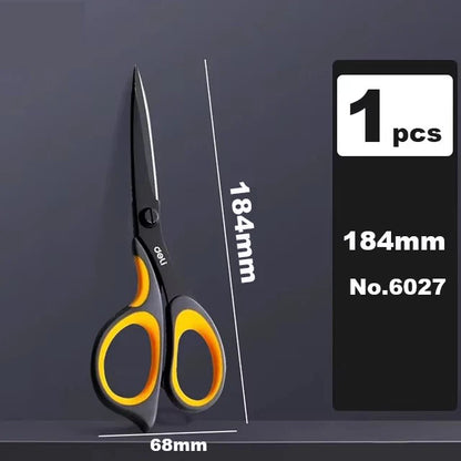 Deli 175mm Anti Stick Scissors Stationery Office Student DIY Hand Craft School Home Artistic paper Cutter Cutting Knife Tool - ZOOMNSTORE
