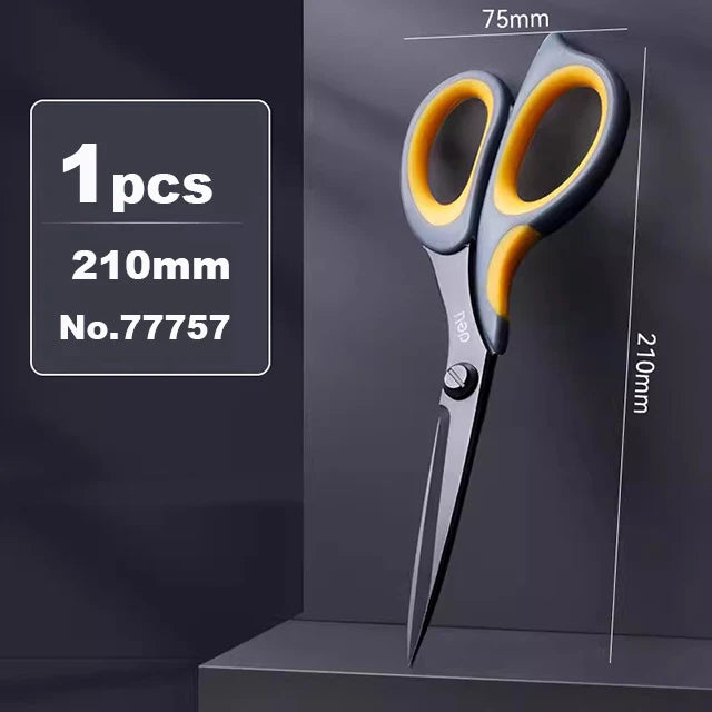 Deli 175mm Anti Stick Scissors Stationery Office Student DIY Hand Craft School Home Artistic paper Cutter Cutting Knife Tool - ZOOMNSTORE