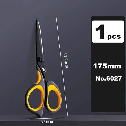 Deli 175mm Anti Stick Scissors Stationery Office Student DIY Hand Craft School Home Artistic paper Cutter Cutting Knife Tool - ZOOMNSTORE