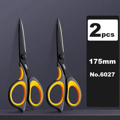 Deli 175mm Anti Stick Scissors Stationery Office Student DIY Hand Craft School Home Artistic paper Cutter Cutting Knife Tool - ZOOMNSTORE