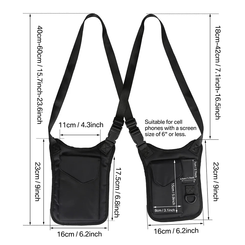 Anti-Theft Shoulder Holster – Hidden Underarm Wallet With Adjustable Strap, Compact Travel Bag - ZOOMNSTORE