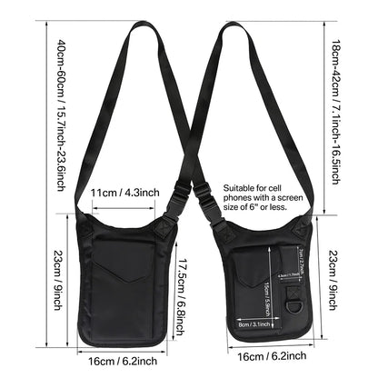 Anti-Theft Shoulder Holster – Hidden Underarm Wallet With Adjustable Strap, Compact Travel Bag - ZOOMNSTORE