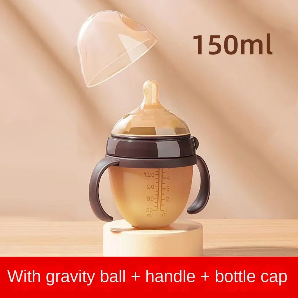 Baby Bottle 250/150ml Silver Nanoparticle Antibacterial Baby Silicone Bottle Baby Weaning Anti Suffocation Nipple Bottle - ZOOMNSTORE