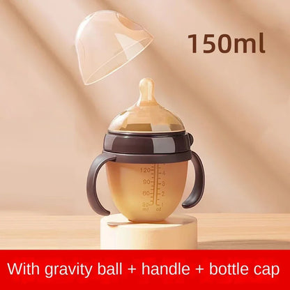 Baby Bottle 250/150ml Silver Nanoparticle Antibacterial Baby Silicone Bottle Baby Weaning Anti Suffocation Nipple Bottle - ZOOMNSTORE