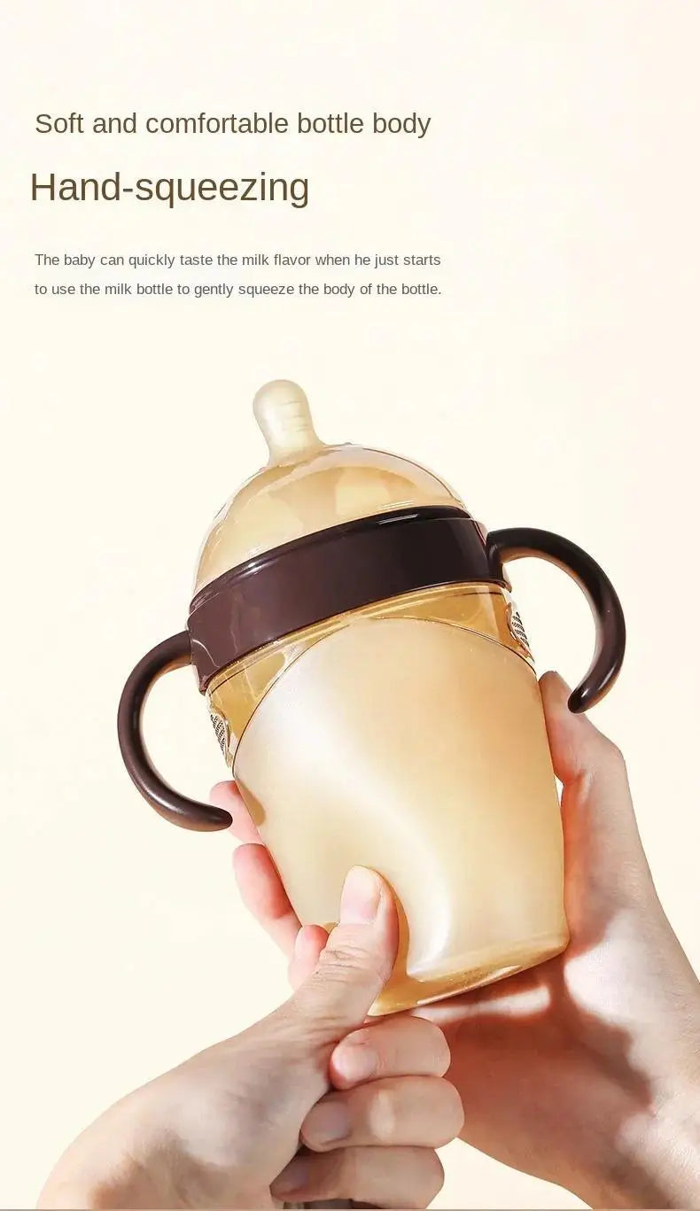 Baby Bottle 250/150ml Silver Nanoparticle Antibacterial Baby Silicone Bottle Baby Weaning Anti Suffocation Nipple Bottle - ZOOMNSTORE