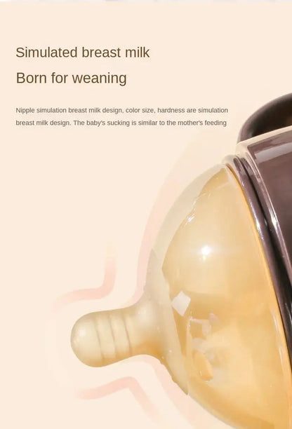 Baby Bottle 250/150ml Silver Nanoparticle Antibacterial Baby Silicone Bottle Baby Weaning Anti Suffocation Nipple Bottle - ZOOMNSTORE