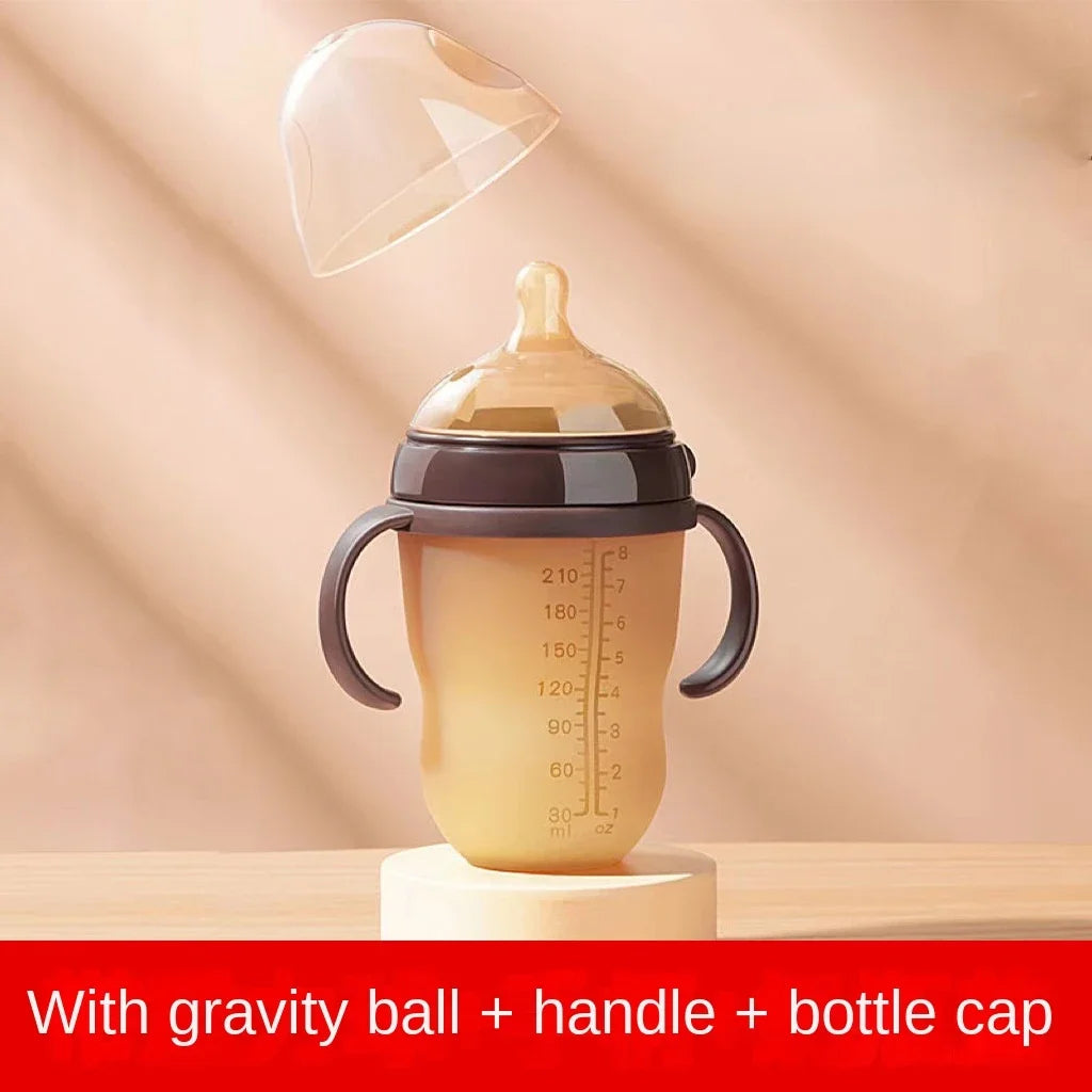Baby Bottle 250/150ml Silver Nanoparticle Antibacterial Baby Silicone Bottle Baby Weaning Anti Suffocation Nipple Bottle - ZOOMNSTORE
