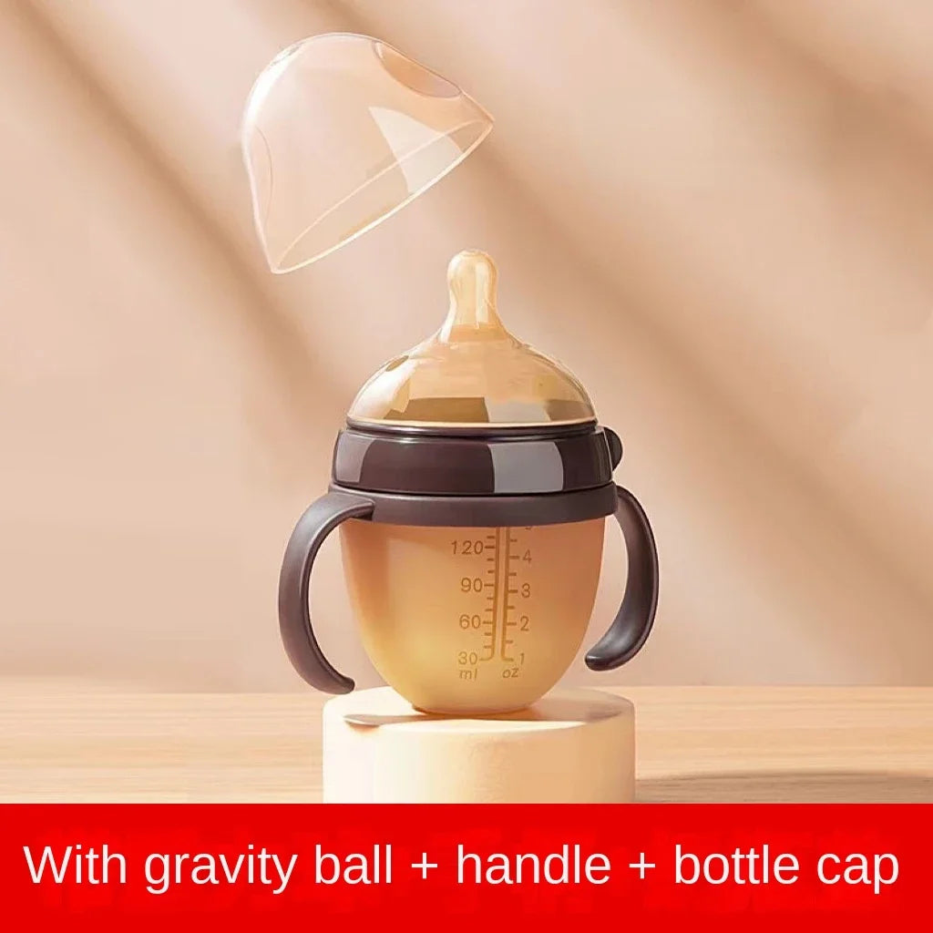 Baby Bottle 250/150ml Silver Nanoparticle Antibacterial Baby Silicone Bottle Baby Weaning Anti Suffocation Nipple Bottle - ZOOMNSTORE