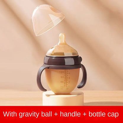 Baby Bottle 250/150ml Silver Nanoparticle Antibacterial Baby Silicone Bottle Baby Weaning Anti Suffocation Nipple Bottle - ZOOMNSTORE
