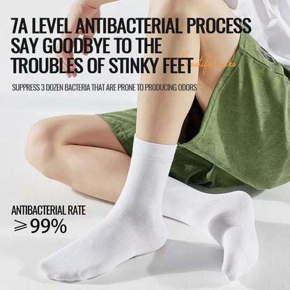 Antibacterial Bamboo Socks – Men’s Business Dress Socks, Thin Deodorant Crew, 5-Pack - ZOOMNSTORE