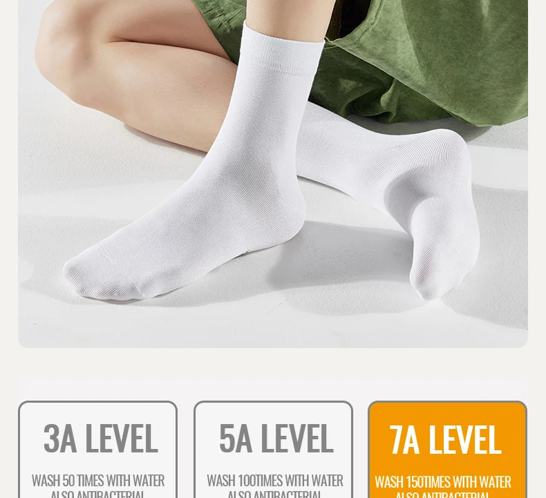Antibacterial Bamboo Socks – Men’s Business Dress Socks, Thin Deodorant Crew, 5-Pack - ZOOMNSTORE