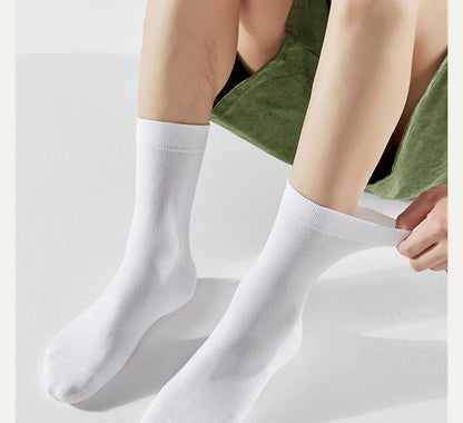 Antibacterial Bamboo Socks – Men’s Business Dress Socks, Thin Deodorant Crew, 5-Pack - ZOOMNSTORE