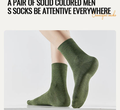 Antibacterial Bamboo Socks – Men’s Business Dress Socks, Thin Deodorant Crew, 5-Pack - ZOOMNSTORE