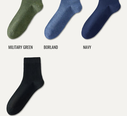 Antibacterial Bamboo Socks – Men’s Business Dress Socks, Thin Deodorant Crew, 5-Pack - ZOOMNSTORE