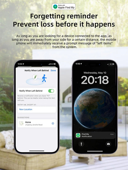 Apple GPS Tracker - Bluetooth Pet Tracker & Smart Locator Tag for Dogs Cats - ZOOMNSTORE