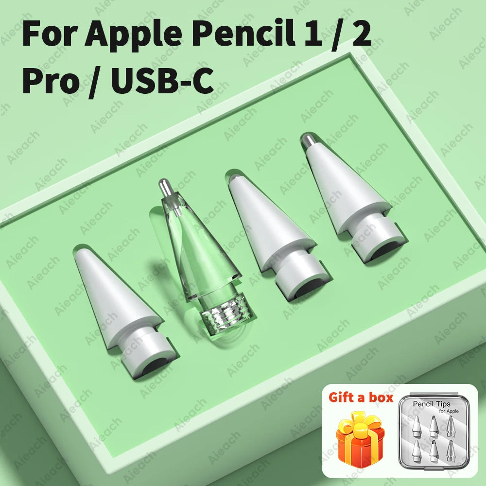 Apple Pencil Nib Replacement Tips - Metal  POM Wear-Resistant 2B Soft  HB Hard - ZOOMNSTORE