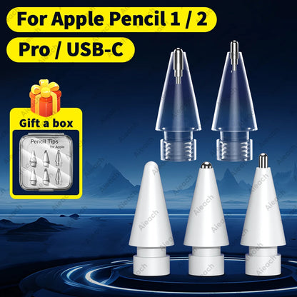 Apple Pencil Nib Replacement Tips - Metal  POM Wear-Resistant 2B Soft  HB Hard - ZOOMNSTORE