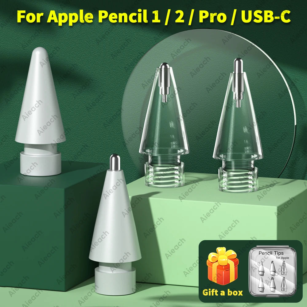 Apple Pencil Nib Replacement Tips - Metal  POM Wear-Resistant 2B Soft  HB Hard - ZOOMNSTORE