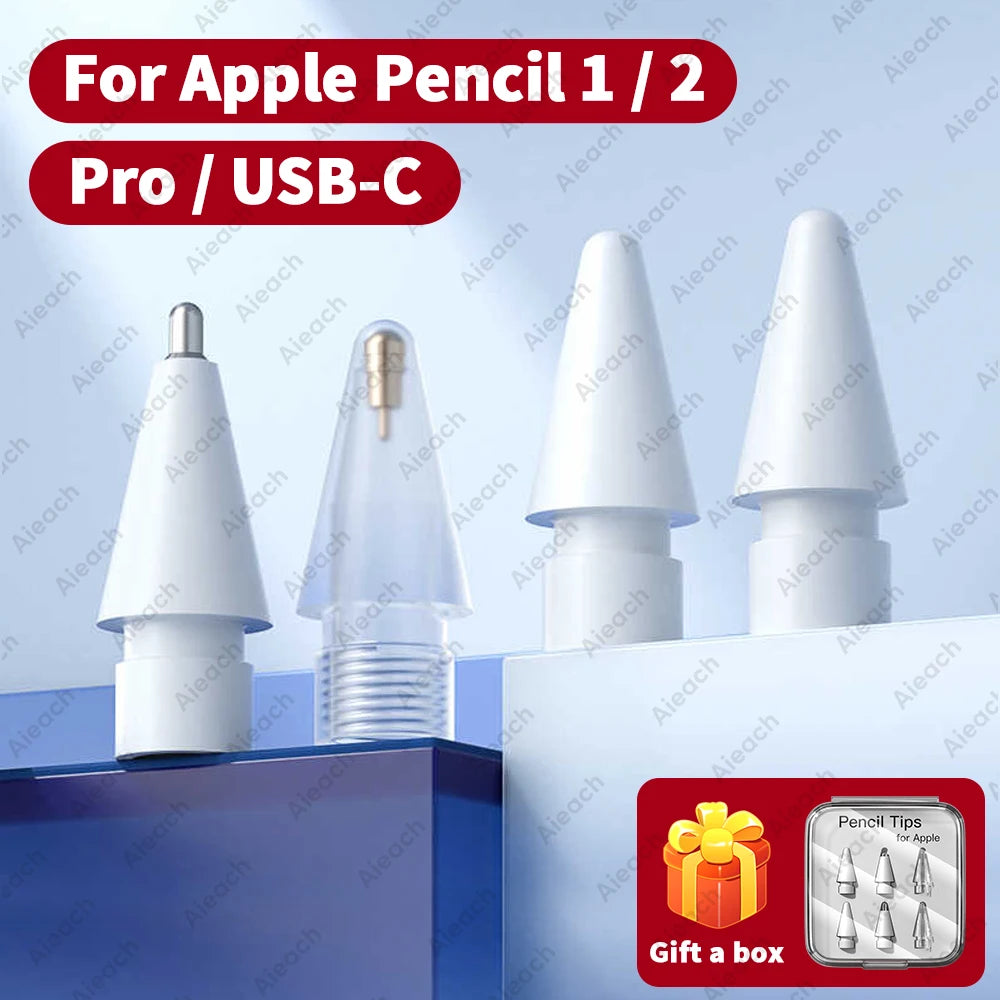 Apple Pencil Nib Replacement Tips - Metal  POM Wear-Resistant 2B Soft  HB Hard - ZOOMNSTORE