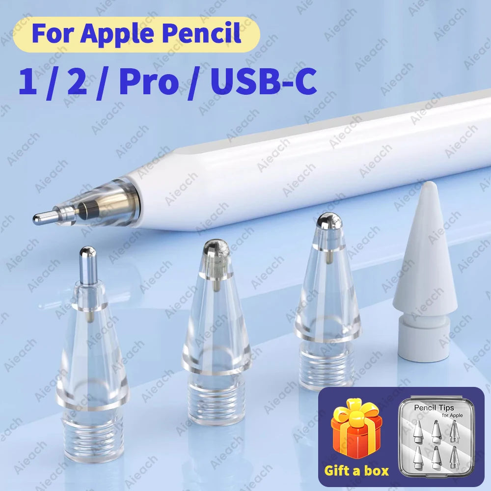 Apple Pencil Nib Replacement Tips - Metal  POM Wear-Resistant 2B Soft  HB Hard - ZOOMNSTORE