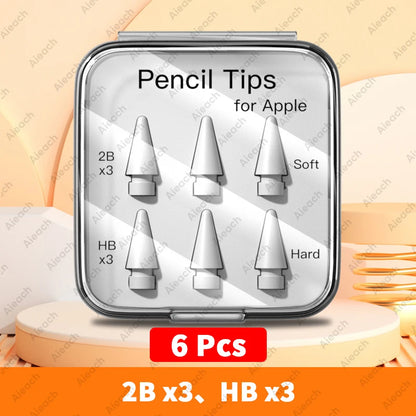 Apple Pencil Nib Replacement Tips - Metal  POM Wear-Resistant 2B Soft  HB Hard - ZOOMNSTORE