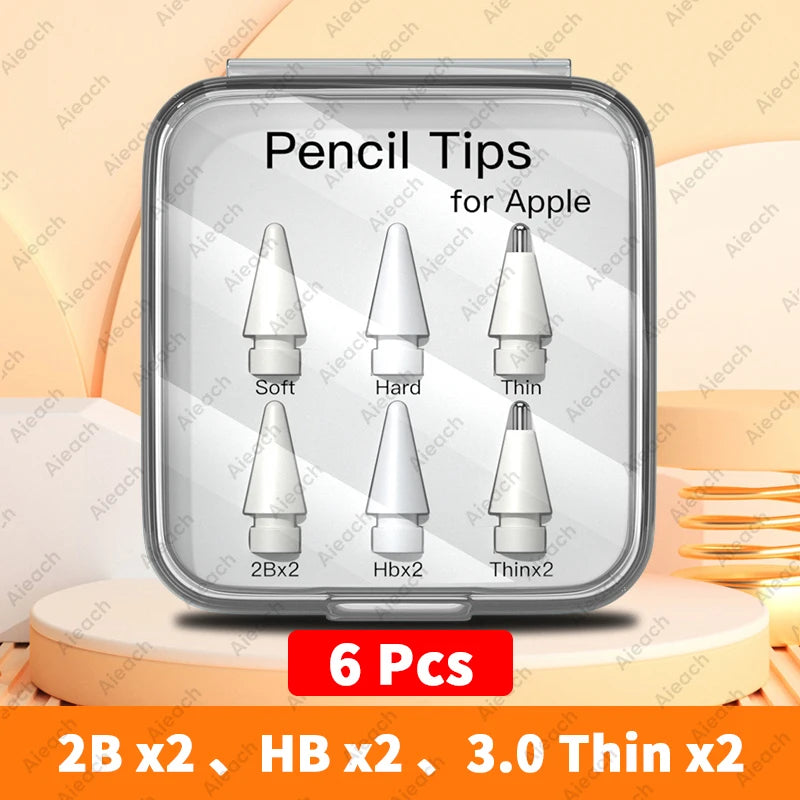 Apple Pencil Nib Replacement Tips - Metal  POM Wear-Resistant 2B Soft  HB Hard - ZOOMNSTORE