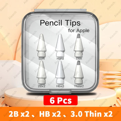 Apple Pencil Nib Replacement Tips - Metal  POM Wear-Resistant 2B Soft  HB Hard - ZOOMNSTORE