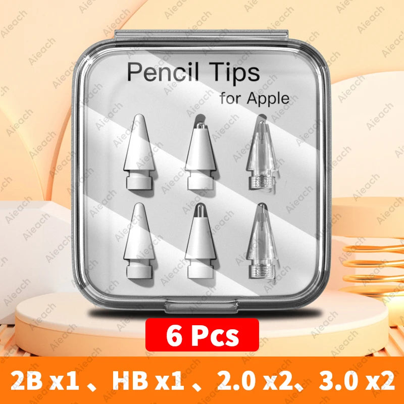 Apple Pencil Nib Replacement Tips - Metal  POM Wear-Resistant 2B Soft  HB Hard - ZOOMNSTORE