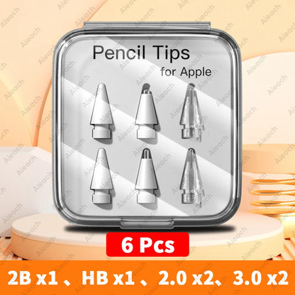 Apple Pencil Nib Replacement Tips - Metal  POM Wear-Resistant 2B Soft  HB Hard - ZOOMNSTORE