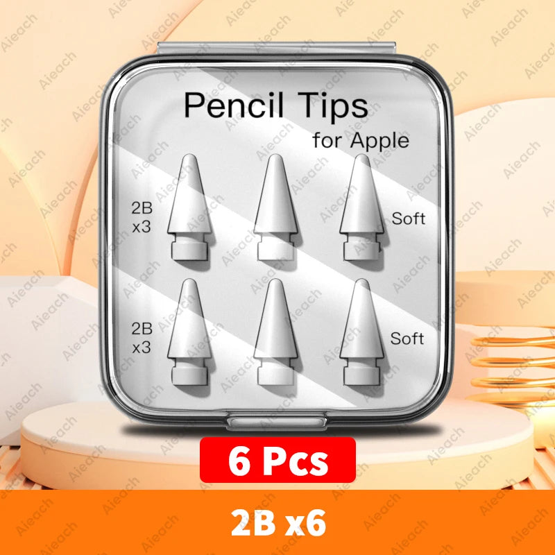 Apple Pencil Nib Replacement Tips - Metal  POM Wear-Resistant 2B Soft  HB Hard - ZOOMNSTORE