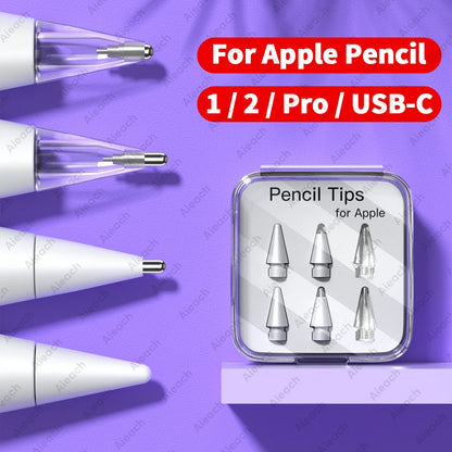 Apple Pencil Nib Replacement Tips - Metal  POM Wear-Resistant 2B Soft  HB Hard - ZOOMNSTORE