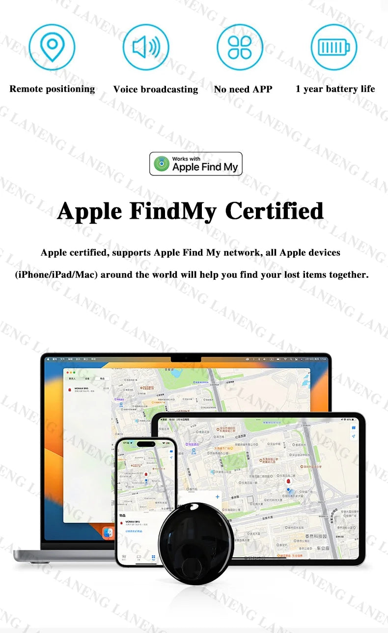 Apple Tracker GPS - Waterproof IP67 Smart Locator With Long Battery Life & Replaceable Lithium Battery - ZOOMNSTORE