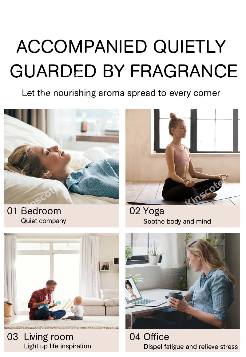 Aroma Diffuser - KINSCOTER Volcano Flame Humidifier with Jellyfish Smoke Ring 360ml - ZOOMNSTORE