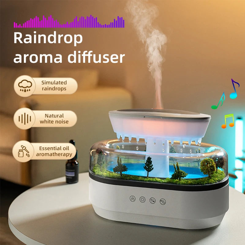 Aroma Humidifier  Essential Oil Diffuser - Ultrasonic Air Diffuser with Colorful Lights  White Noise - ZOOMNSTORE