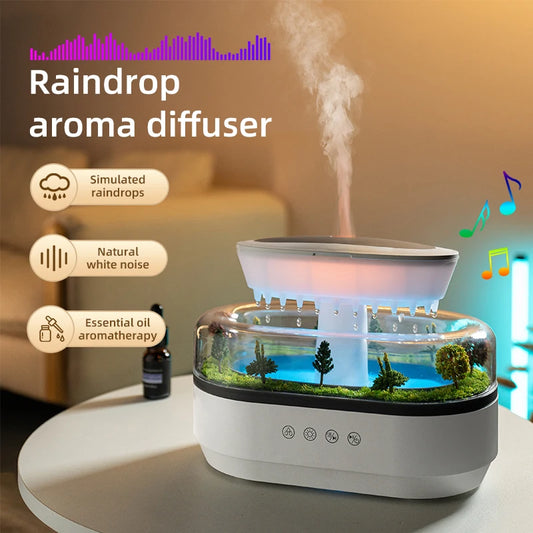Aroma Humidifier  Essential Oil Diffuser - Ultrasonic Air Diffuser with Colorful Lights  White Noise - ZOOMNSTORE