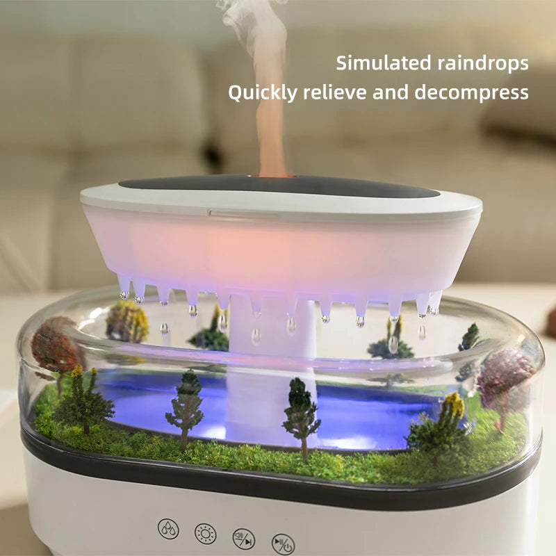 Aroma Humidifier  Essential Oil Diffuser - Ultrasonic Air Diffuser with Colorful Lights  White Noise - ZOOMNSTORE